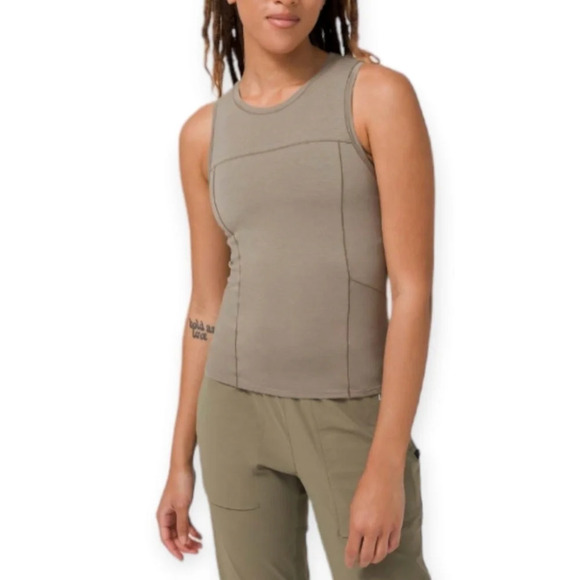 Lululemon Lab Sarala Cotton Tank Top Special Edition Iron Grey Gray Small - Picture 1 of 15